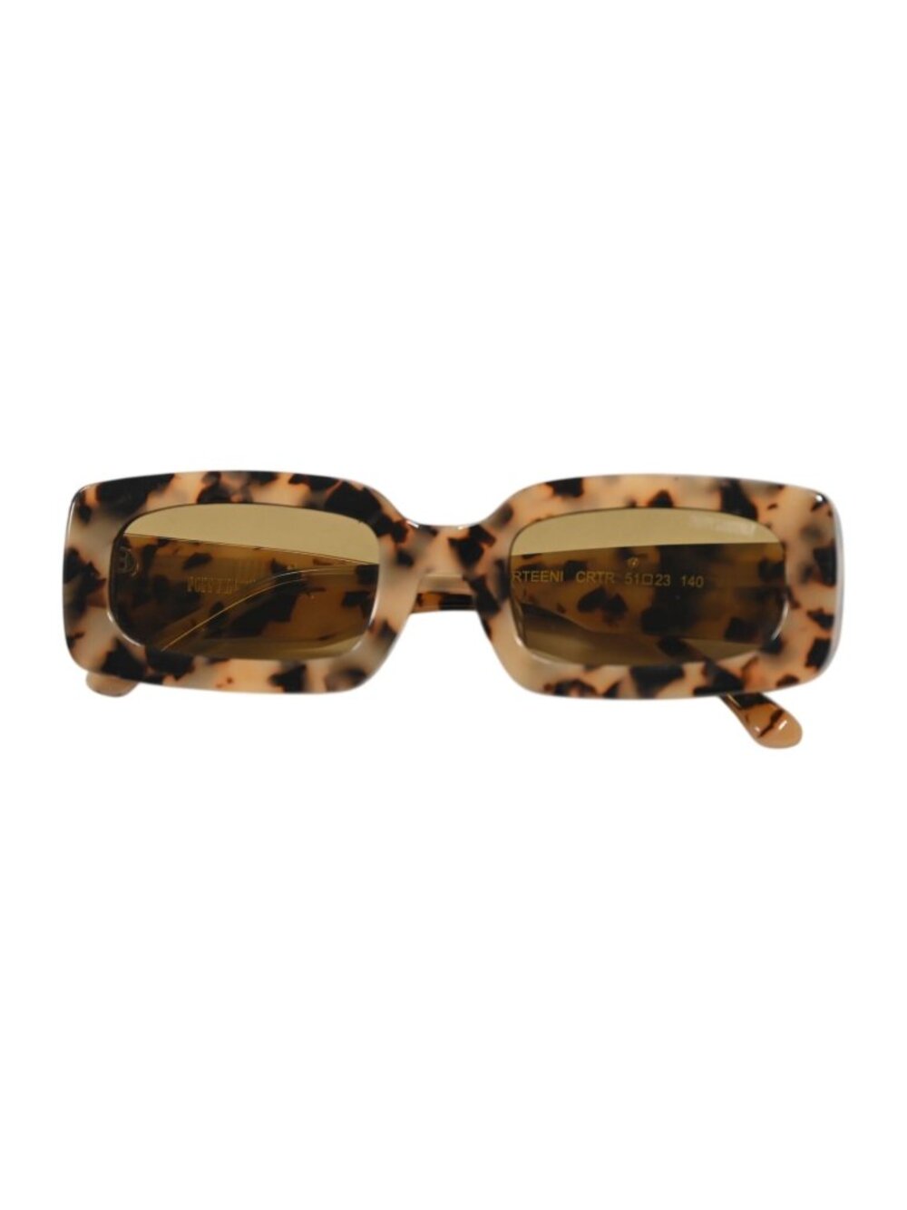 Poppy Lissiman Marteeni Sunglasses in Cream Torti & Light Brown Lens